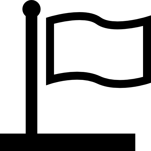 White flag symbol on a pole