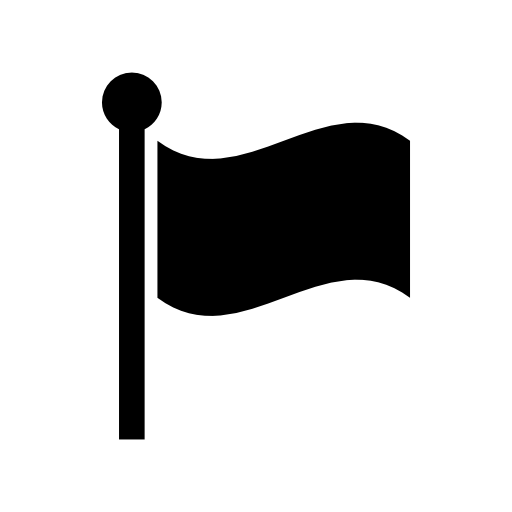 Flag pole with black flag
