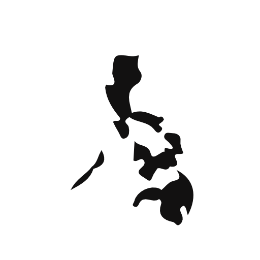 Philippines country map black shape