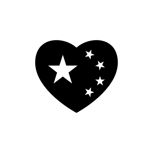 Heart flag of China