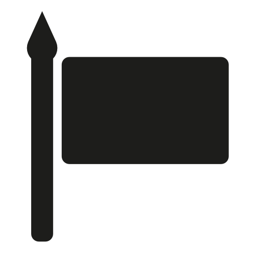 Flag black tool shape