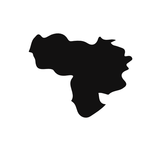 Venezuela country map black shape