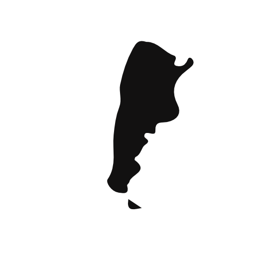 Argentina country map black shape