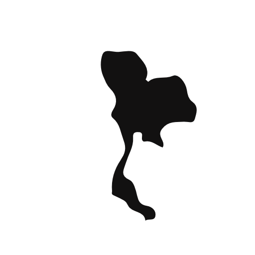 Thailand country map silhouette