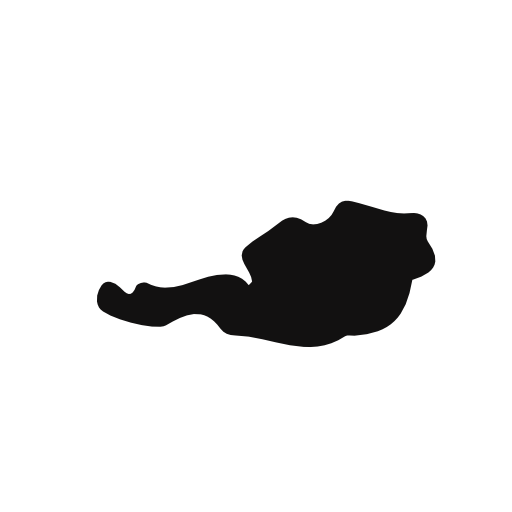 Austria country map silhouette