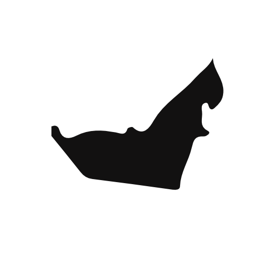 United Arab Emirates country map silhouette