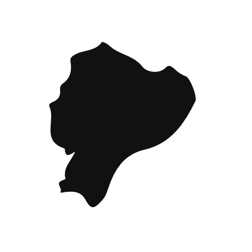 Ecuador country map black shape