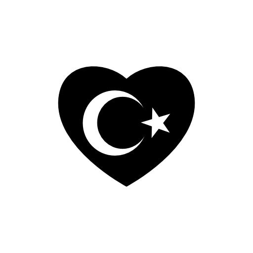 Heart flag of Turkey