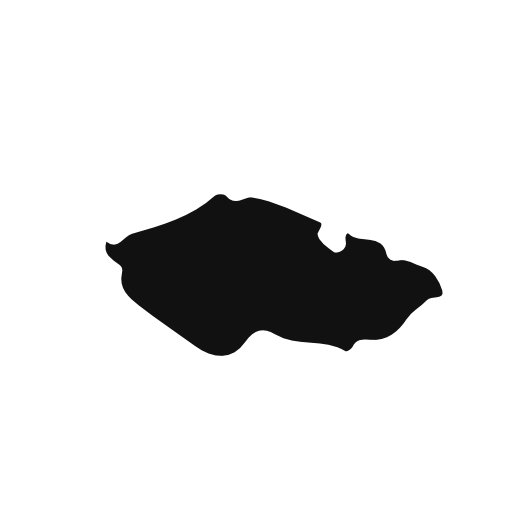 Czech republic country map black shape