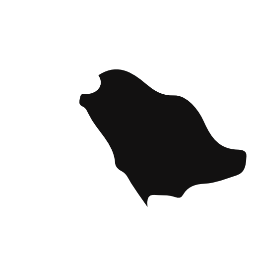 Saudi Arabia country map black shape