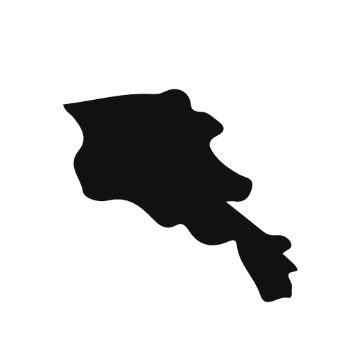 Armenia black country map shape