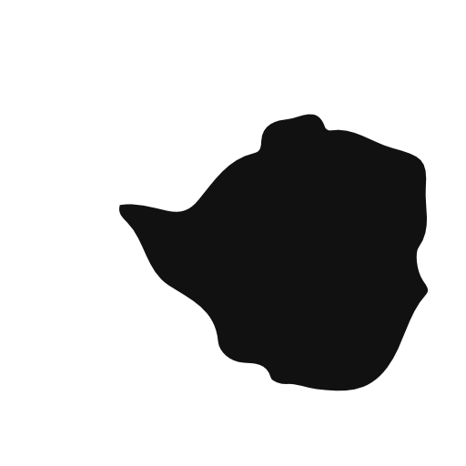Zimbabwe country map black shape