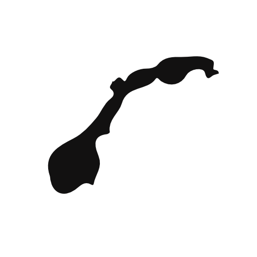 Norway country map silhouette