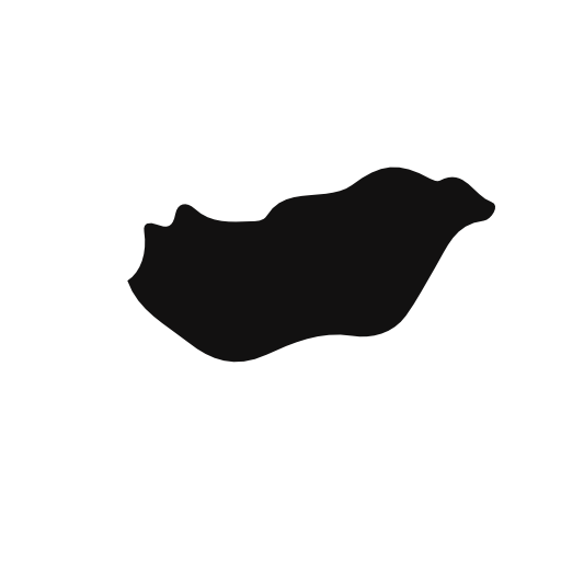 Hungary country map silhouette