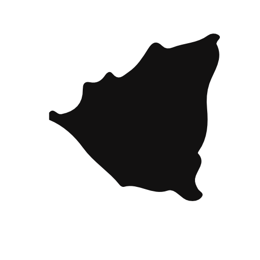 Nicaragua country map black shape