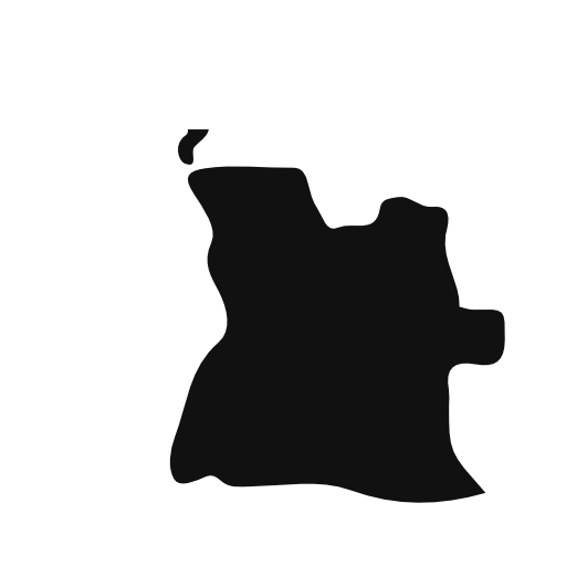 Angola country map silhouette