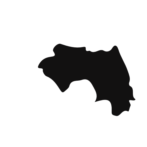 Guinea country map black shape
