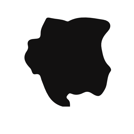 Suriname country map black shape