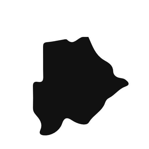 Botswana country map silhouette