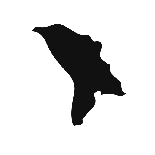 Moldova country map silhouette