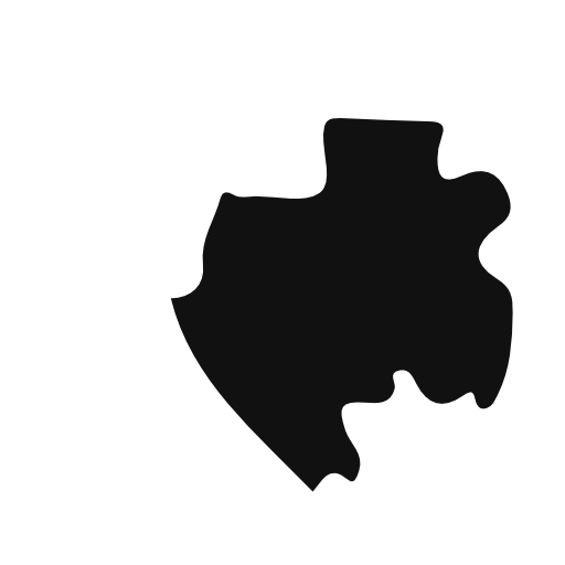 Gabon country map black shape