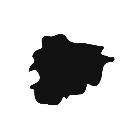 Andorra country map black shape