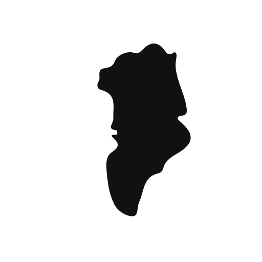 Greenland country map black shape