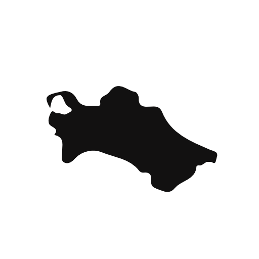 Turkmenistan country map black shape