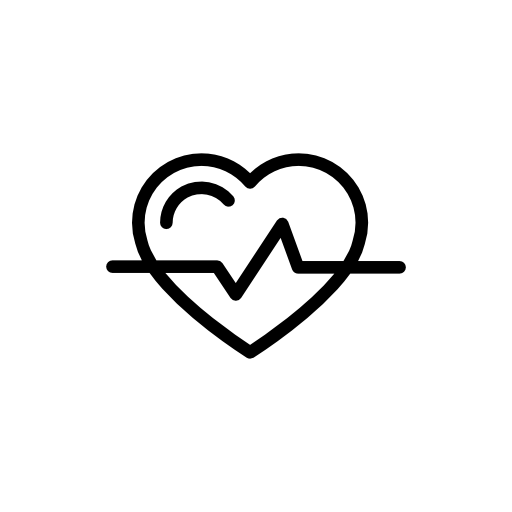 Heart shape outline with lifeline variant