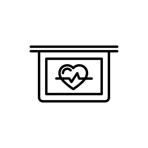Lifeline and heart shape on a graphic