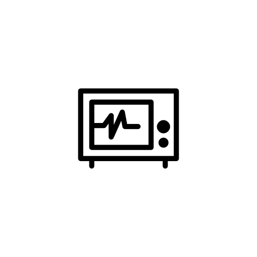Lifeline on a tv monitor screen of a medical program