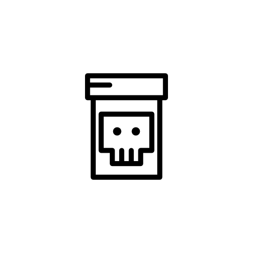 Skull inside a jar for experimentation or observation