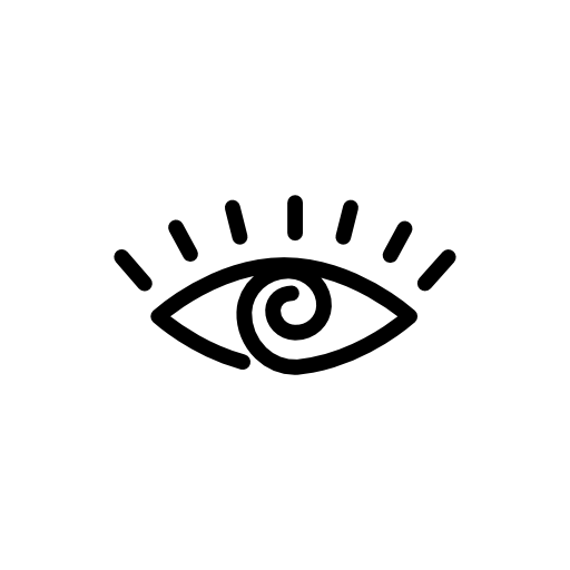 Eye outline with spiral center