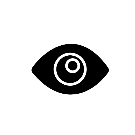 Eye image with white pupil outline
