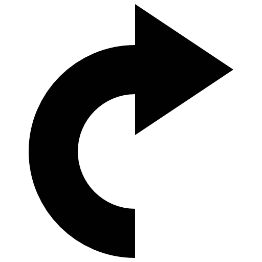 Arrow curve pointing to right direction