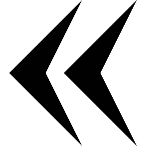 Arrow of double shape pointing to left
