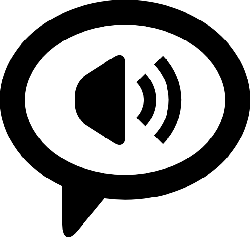 Speaker inside a dialogue symbol