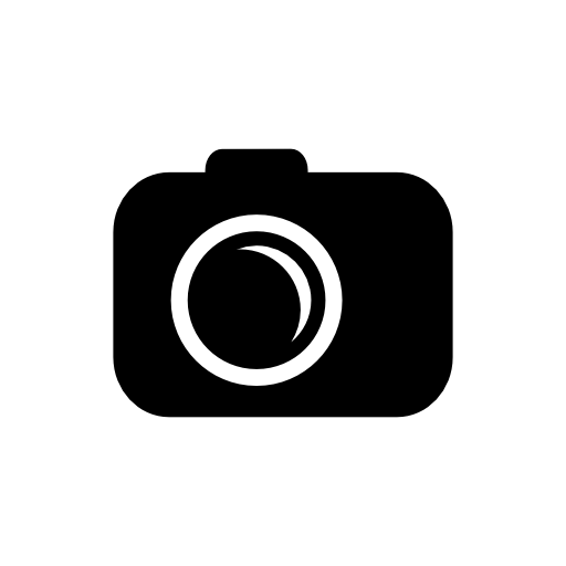 Camera silhouette with lens outline