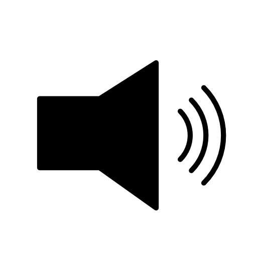 Speaker with sound waves outline