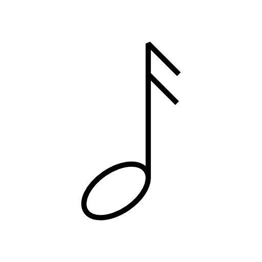 Musical note outline