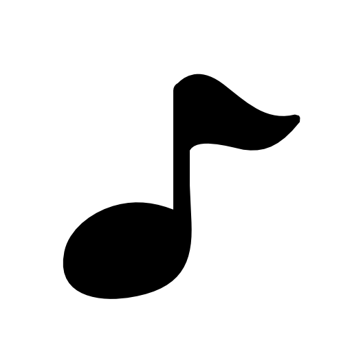 Music black note shape