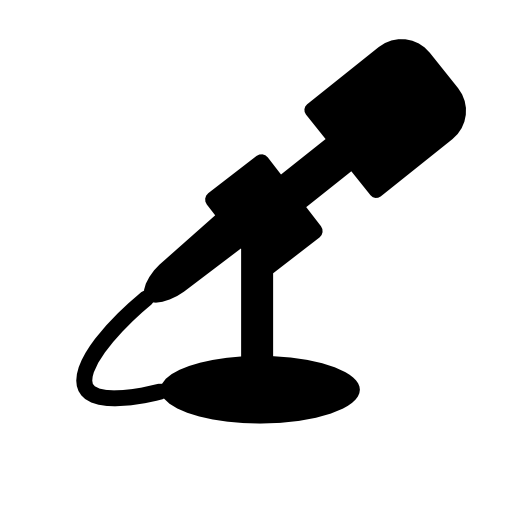 Microphone black side silhouette