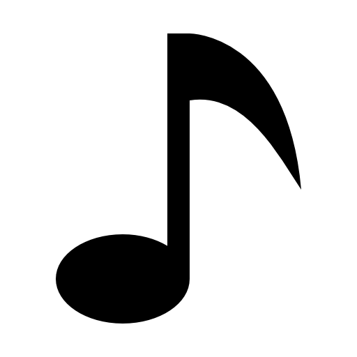 Music note black symbol