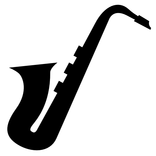 Saxophone side view silhouette