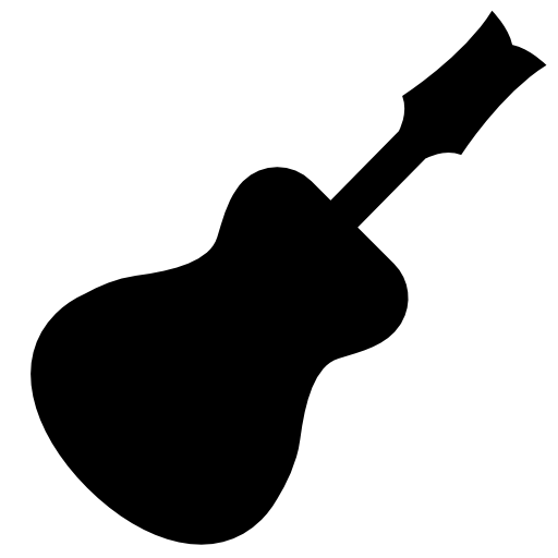 Traditional guitar black silhouette shape