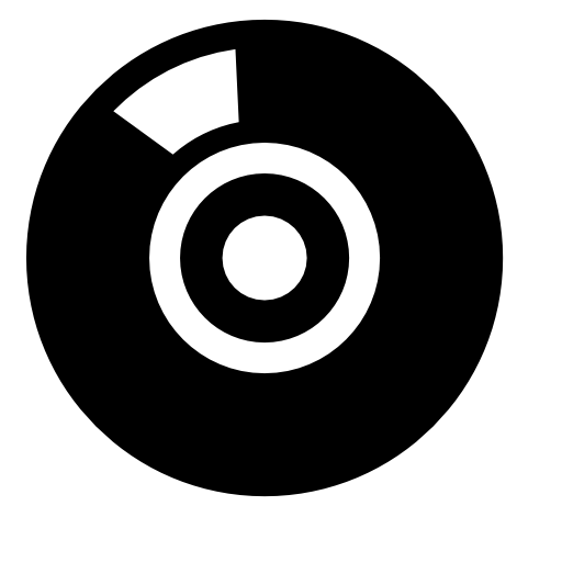 Music cd black circular shape