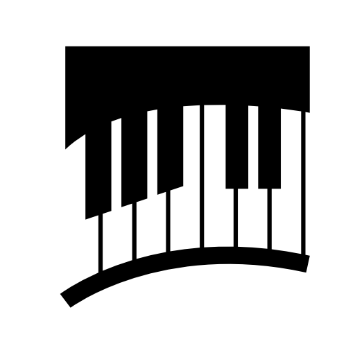 Piano keys in curve