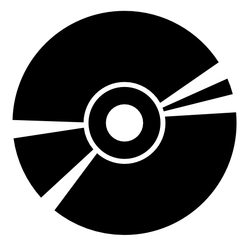 Disc black circular shape