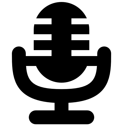 Microphone black silhouette variant