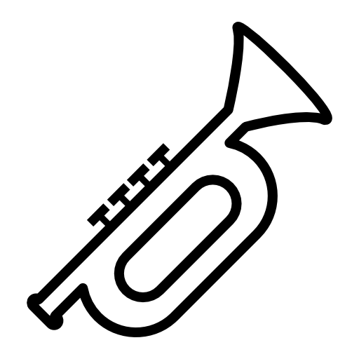 Trumpet, musical instrument, IOS 7 symbol